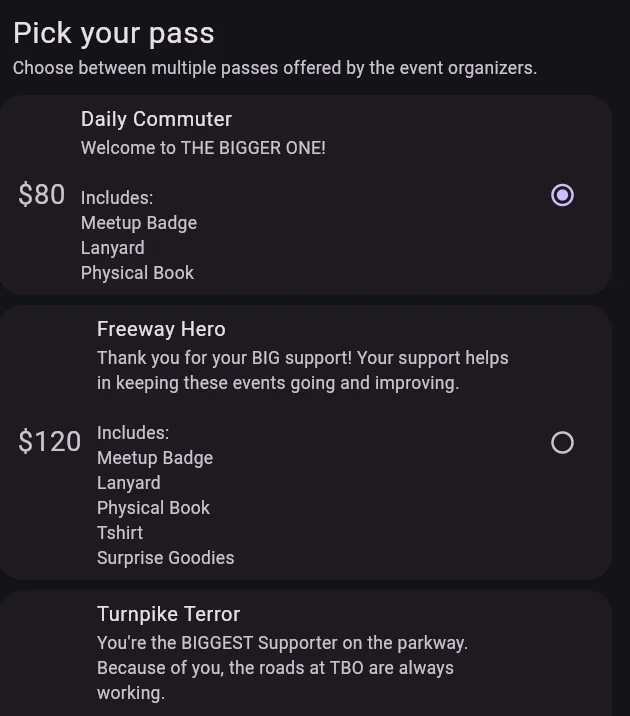 The Bigger One Reg is Open